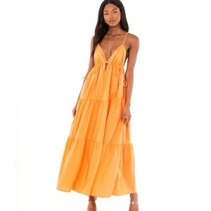 ASTR Orange Maxi Dress
